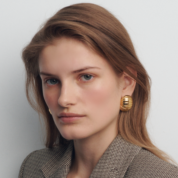BELL GOLD CLIP-ON EARRINGS
