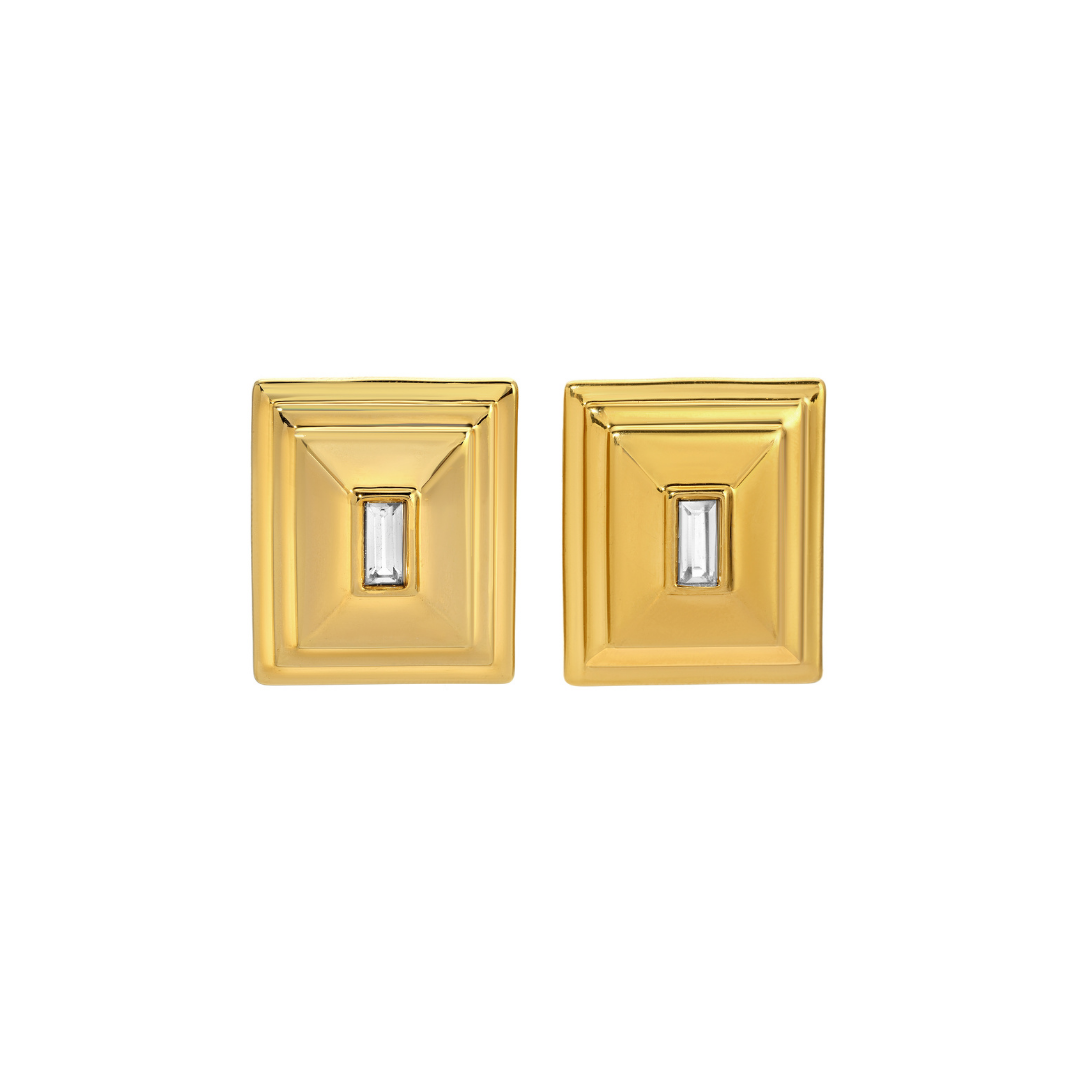 PLAZA GOLD EARRINGS – Heaven Mayhem