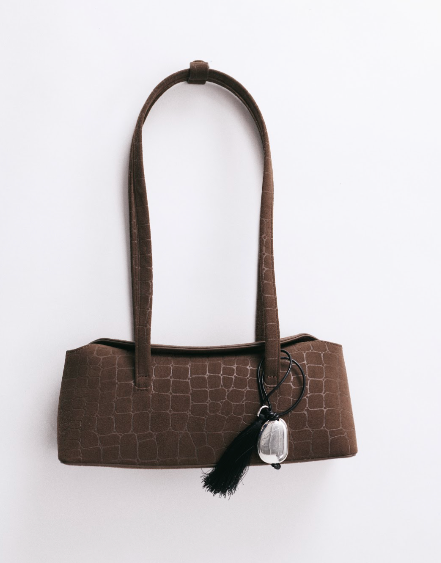 Mini Chrystie Bag - Chocolate Suede Croc – Heaven Mayhem