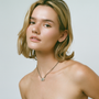 PEBBLE NECKLACE SILVER/BLACK