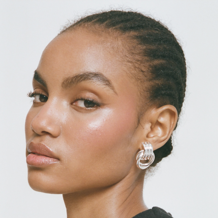 Knot best sale silver earrings