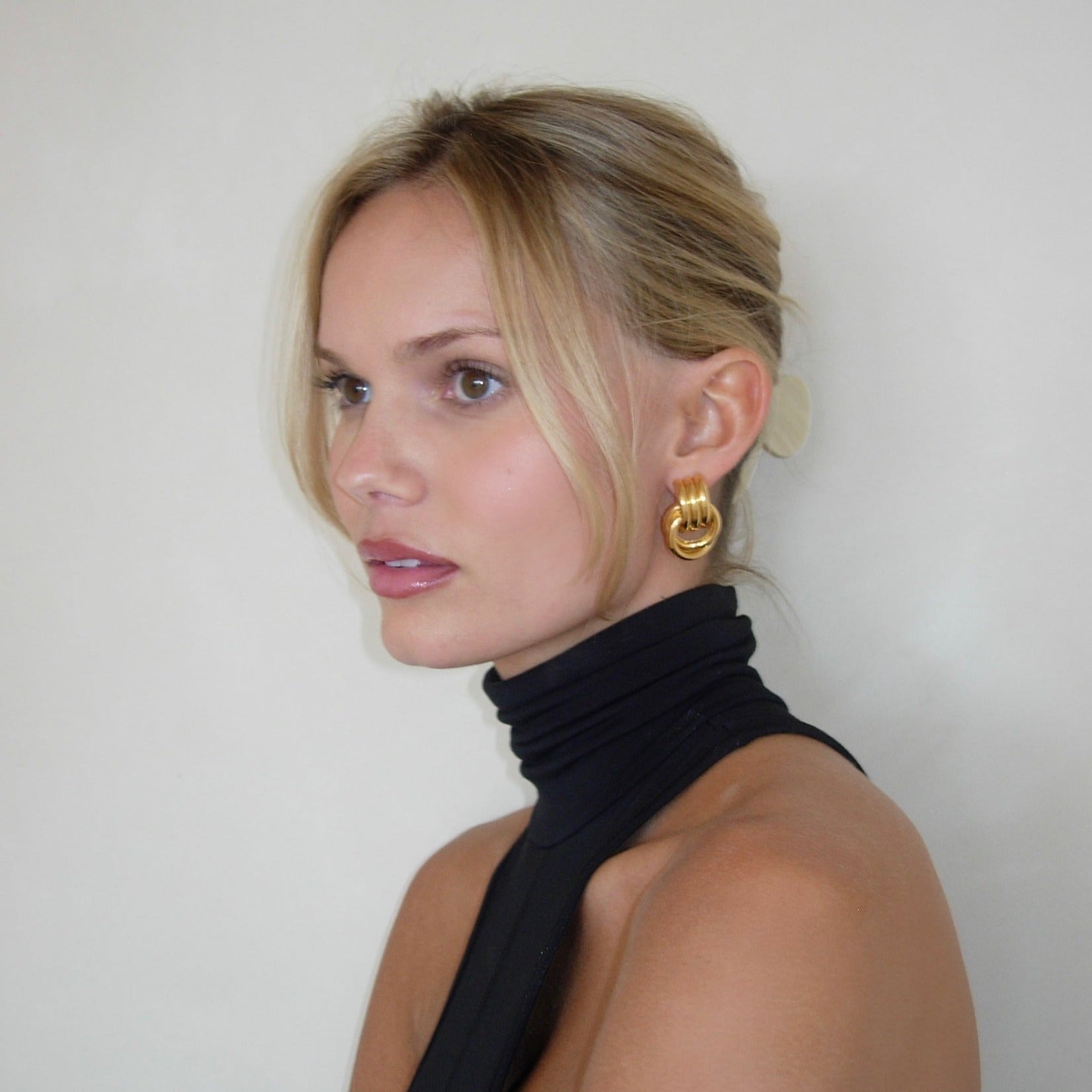 MINI KNOT GOLD EARRINGS Heaven Mayhem mini-knot-gold-earrings-heaven-mayhem