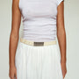 SILK BELT BUTTER PEBBLE