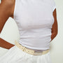 SILK BELT BUTTER PEBBLE