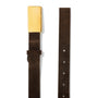 PLATE BELT GOLD CHOCOLATE