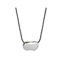 PEBBLE NECKLACE SILVER/BLACK