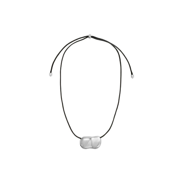 PEBBLE NECKLACE SILVER/BLACK – Heaven Mayhem